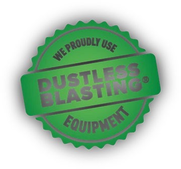 We proudly use Dustless Blasting® equipment